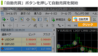 自動売買ボタンを押す